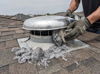 Cleaning Dryer Vent On Roof in Concord