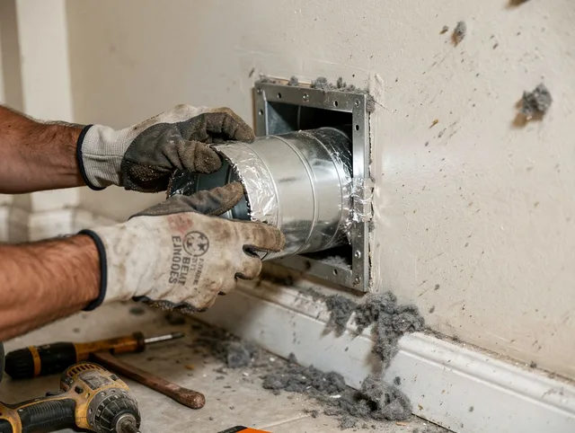 Professional dryer vent repair and installation by Concord Dryer Vent Cleaning in Concord