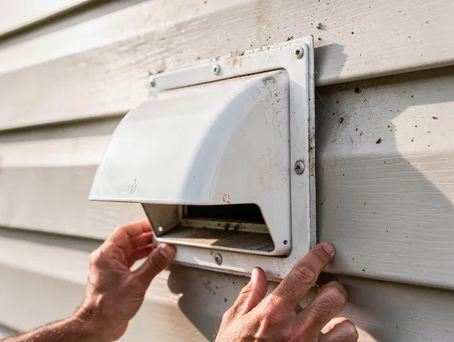 Concord Dryer Vent Cleaning technician delivering thorough residential dryer vent cleaning service in Concord